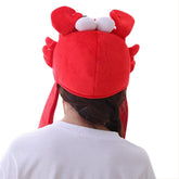 Novelty Funny Crab Hat Headgear Head Cover Animal Plush Cap Halloween Costume Party Photo Props - INSWEAR